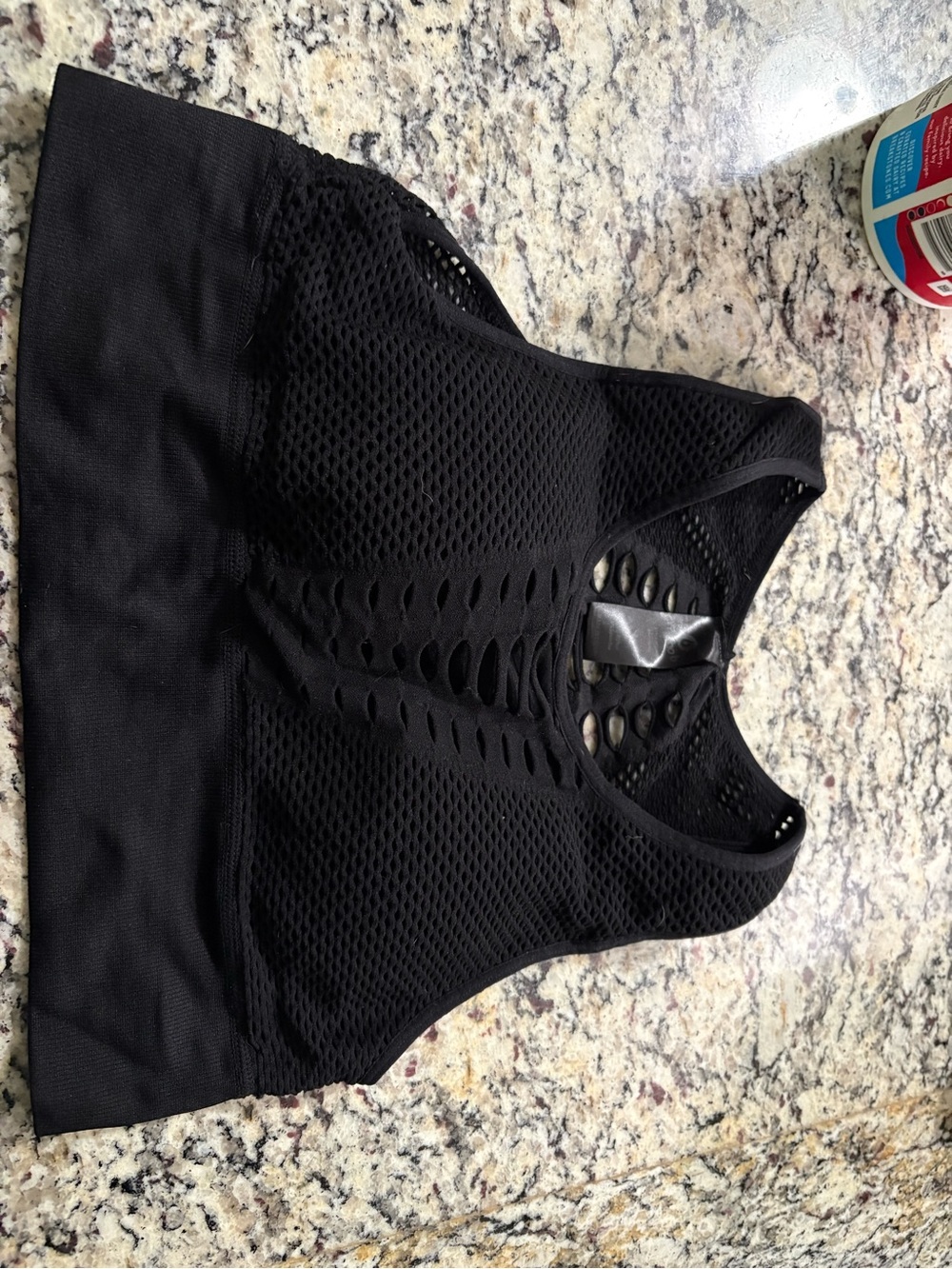 Mono b Black Mesh Cutout Sports Bralette